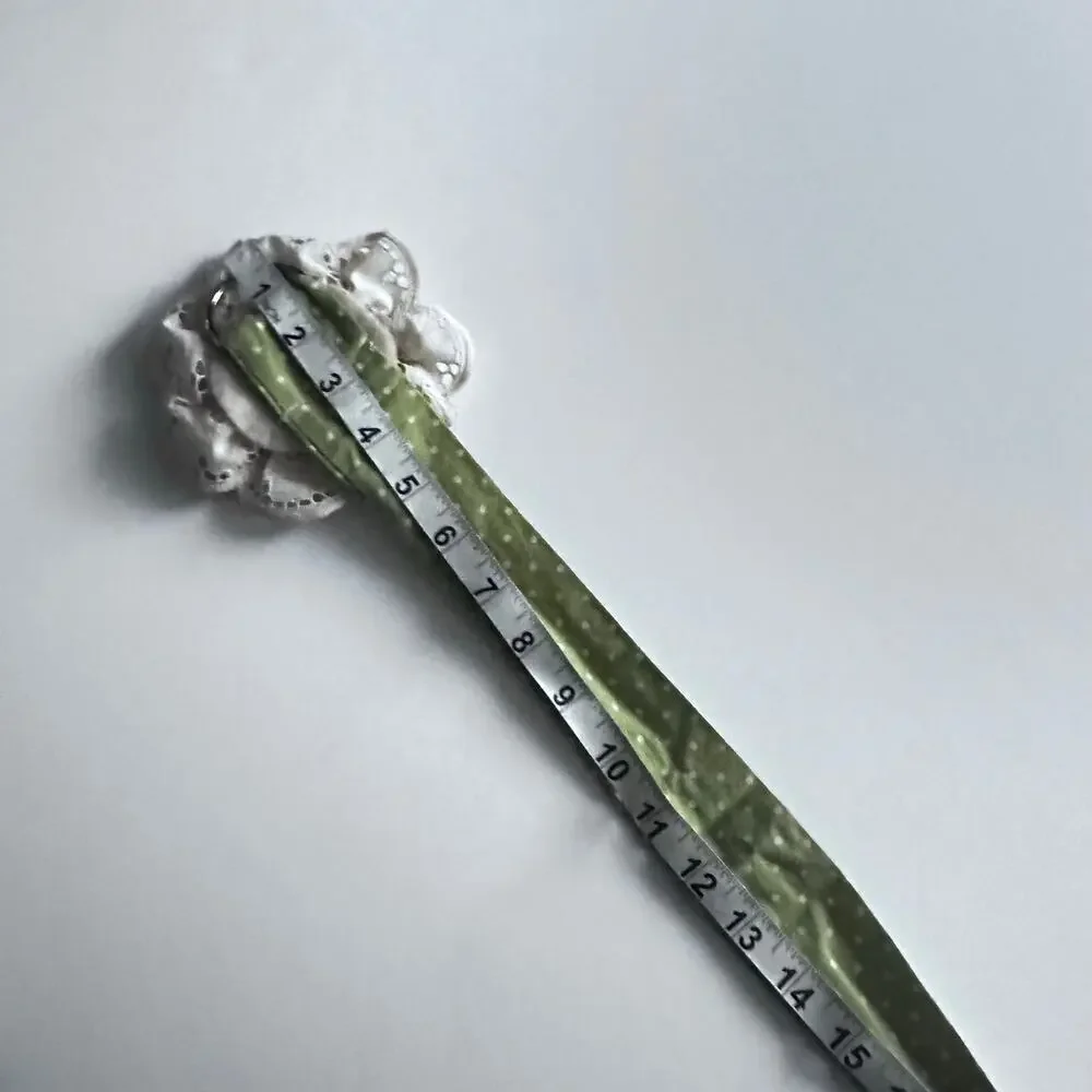 Persnickety Green and Gray Floral Hair Wrap or Belt - 48 Inches